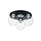 Maxim Lighting 21610CLBKAL Vessel 3-Lights 60W Black/Brushed Aluminum Flush Mount