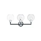 Maxim Lighting Vessel 21613CLBKAL 3-Lights 180W Black/Brushed Aluminum Vanity Light