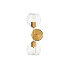 Maxim Lighting Knox 21632CLNAB 2-Lights Natural Aged Brass Wall Sconce