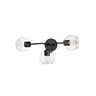 Maxim Lighting Knox 21633CLBK 3-Lights 60W Black Vanity Light