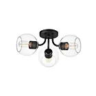 Maxim Lighting 21634CLBK Knox 3-Lights 60W Black Semi-Flush Mount