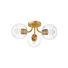 Maxim Lighting 21634CLNAB Knox 3-Lights 60W Natural Aged Brass Semi-Flush Mount