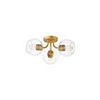 Maxim Lighting 21634CLNAB Knox 3-Lights 60W Natural Aged Brass Semi-Flush Mount