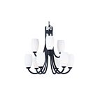 Maxim Lighting 21657SWTXB Taylor 9-Lights 540W Textured Black Incandescent Chandelier