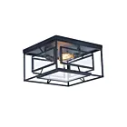 Maxim Lighting 21670CDBK Era 2-Lights 60W Black Flush Mount