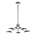 Maxim Lighting 21696BKSBR Scan 6-Lights 39W Black/Satin Brass Pendant