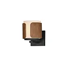 maxim Lighting 21711SWWNBK 1-Light 60W Walnut and Black Wall Sconce