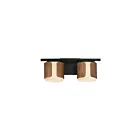 Maxim Lighting 21712SWWNBK 2-Lights 120W Walnut and Black Vanity Light