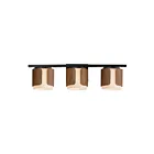 Maxim Lighting 21713SWWNBK 3-Lights 180W Walnut and Black Vanity Light
