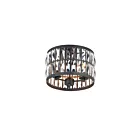 Maxim Lighting 21810BCBK Madeline 3-Lights 40W Black Flush Mount