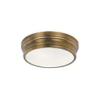 Maxim Lighting 22371SWNAB Fairmont 3-Lights 40W Natural Aged Brass Flush Mount