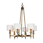 Maxim Lighting 22375OMNAB Fairmont 6-Lights 240W Natural Aged Brass Incandescent Chandelier