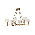 Maxim Lighting 22376OMNAB Fairmont 6-Lights 240W Natural Aged Brass Incandescent Chandelier
