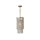 Maxim Lighting 22461WWDGS Fontaine 1-Light 60W Golden Silver Pendant