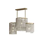 Maxim Lighting 22466WWDGS Fontaine 6-Lights 360W Golden Silver Pendant