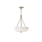 Maxim Lighting 22652WTNAB 3-Lights 180W White and Natural Aged Brass Pendant