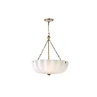 Maxim Lighting 22653WTNAB 3-Lights 180W White and Natural Aged Brass Pendant