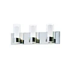 Maxim Lighting Silo 23073CLFTPC 3-Lights 40W Polished Chrome Vanity Light