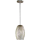 Maxim Lighting 24153BCGS Arabesque 1-Light 40W Golden Silver Pendant