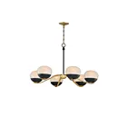 Maxim Lighting 24646MRBKNAB 6-Lights 360W Black and Natural Aged Brass Chandelier
