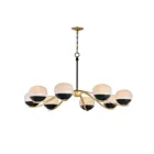 Maxim Lighting 24648MRBKNAB 8-Lights 480W Black and Natural Aged Brass Chandelier