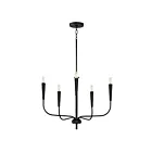 Maxim Lighting 24815BK Vela 5-Lights 300W Black Incandescent Chandelier