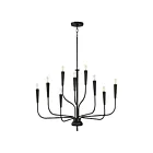 Maxim Lighting 24819BK Vela 9-Lights 540W Black Incandescent Chandelier