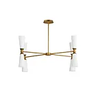 Maxim Lighting 24828SWBKNAB Krevat 8-Lights 480W Black/Natural Aged Brass Incandescent Chandelier