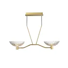 Maxim Lighting 24982TCSBR Metropolis 2-Lights 12W Satin Brass Pendant