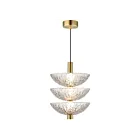 Maxim Lighting 24983TCSBR Metropolis 3-Lights 24W Satin Brass Pendant
