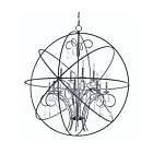 Maxim Lighting 25147ARPN Orbit 12-Lights 480W Anthracite/Polished Nickel Pendant