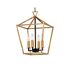 Maxim Lighting 25152GLTXB Abode 4-Lights 240W Gold Leaf/Textured Black Incandescent Chandelier