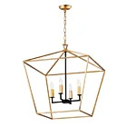 Maxim Lighting 25155GLTXB Abode 4-Lights 240W Gold Leaf/Textured Black Incandescent Chandelier