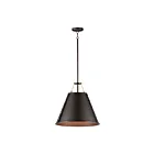 Maxim Lighting 25162OIAB Trestle 1-Light 60W Oil Rubbed Bronze/Antique Brass Pendant
