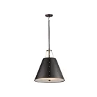 Maxim Lighting 25164OIAB Trestle 3-Lights 180W Oil Rubbed Bronze/Antique Brass Pendant