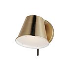 Maxim Lighting Carlo 25171DBZHR 1-Light Dark Bronze/Leather/Heritage Brass Wall Sconce