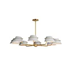 Maxim Lighting 25228LFGNAB Lucas 8-Lights 480W Natural Aged Brass Incandescent Chandelier