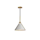 Maxim Lighting 25229LFGNAB 1-Light 60W Light French Gray and Natural Aged Brass Pendant