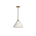 Maxim Lighting 25229WTNAB 1-Light 60W White and Natural Aged Brass Pendant