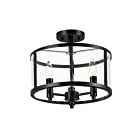 Maxim Lighting 25250CLBK Sentinel 3-Lights 60W Black Semi-Flush Mount