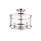 Maxim Lighting 25250CLSN Sentinel 3-Lights 60W Satin Nickel Semi-Flush Mount