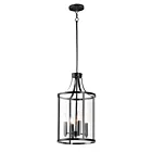 Maxim Lighting 25253CLBK Sentinel 4-Lights 240W Black Pendant