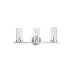 Maxim Lighting Sentinel 25257CLSN 3-Lights 60W Satin Nickel Vanity Light