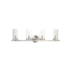Maxim Lighting Sentinel 25258CLSN 4-Lights 60W Satin Nickel Vanity Light