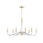 Maxim Lighting 25378CLPCSBR Clarion 8-Lights 320W Polished Chrome/Satin Brass Incandescent Chandelier