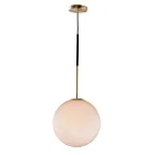 Maxim Lighting 26034SWSBRBK Vesper 1-Light 60W Satin Brass/Black Pendant