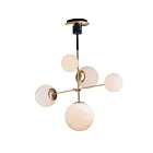Maxim Lighting 26037SWSBRBK Vesper 5-Lights 300W Satin Brass/Black Pendant