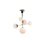Maxim Lighting 26037SWSBRBK Vesper 5-Lights 300W Satin Brass/Black Pendant