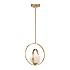 Maxim Lighting 26052SWSBR Coronet 1-Light 60W Satin Brass Pendant