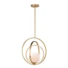 Maxim Lighting 26054SWSBR Coronet 1-Light 60W Satin Brass Pendant